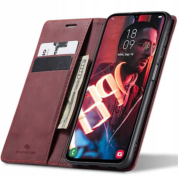 Spacecase Fodral Galaxy A15 4G 5G Sc Plånbok För Samsung Red