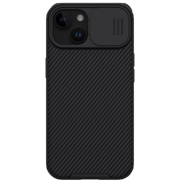 NILLKIN LÆDERETASK KAMERACOVER TIL IPHONE 15PLUS SORT