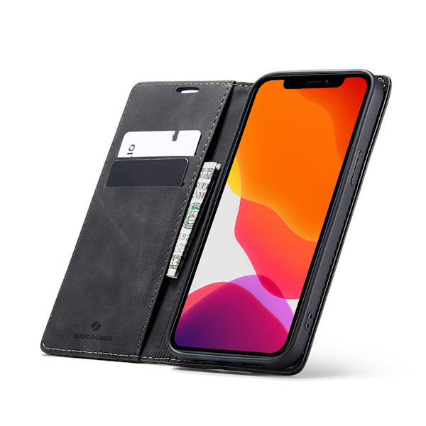 Spacecase Pålbocksväska För Iphone 12 Pro Max Svart Skydd