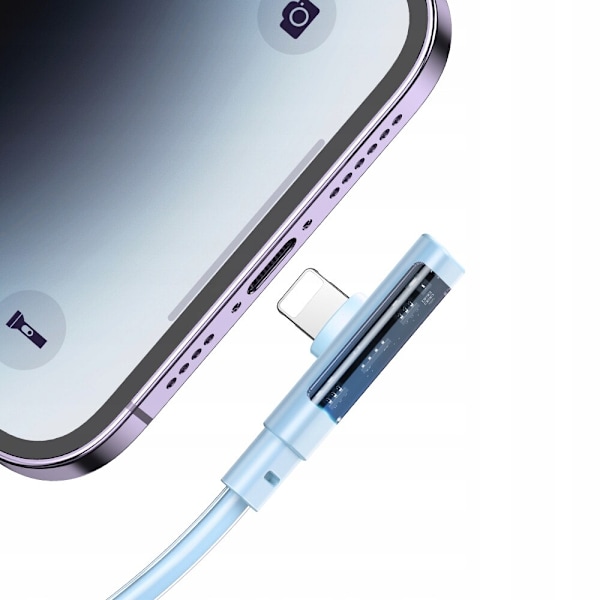 MCDODO ANGLE USB-C LYNKABEL 36W IPHONE 13 14 BLÅ 2M
