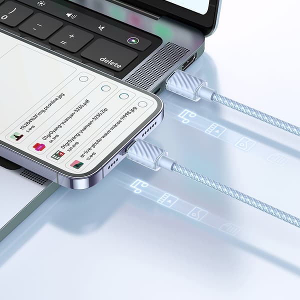 MCDODO LADDARE USB-C LIGHTNING-KABEL IPHONE 12 13 14 PRO 1M BLÅ