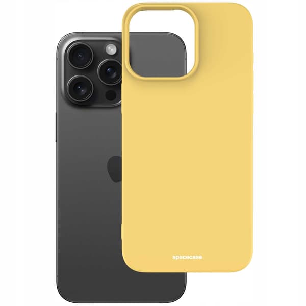 Spacecase Silikonfodral För Iphone 15 Pro Max Gul Gul