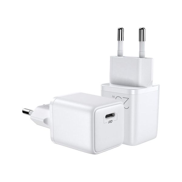 Joyroom hurtiglader USB Type C 25W 3A EU-plugg hvit (L-P251)