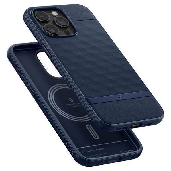 CASEOLOGY PARALLAX MAG ETUI MED MAGSAFE TIL IPHONE 15 PRO MAX - MARINEBLÅ