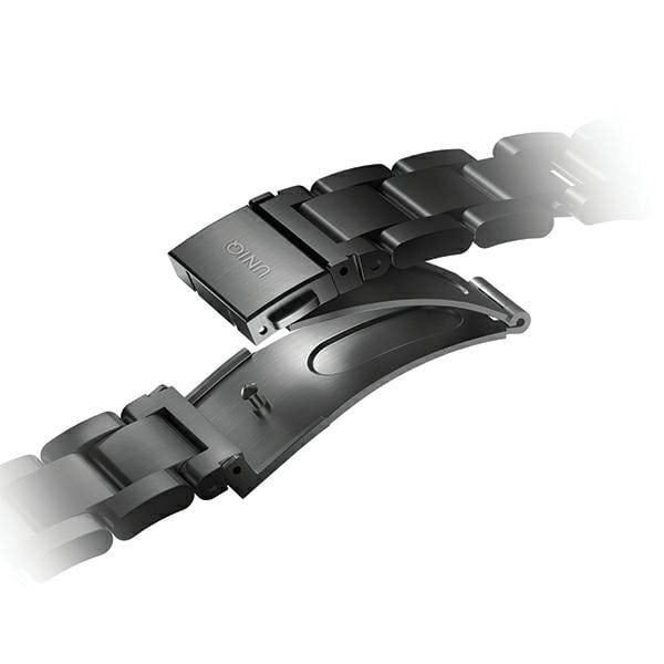 Uniq Kjøp remveske for Apple Watch 42/44/45/49 mm Series 1/2/3/4/5/6/7/8/SE/SE2/Ultra rustfritt stål - svart