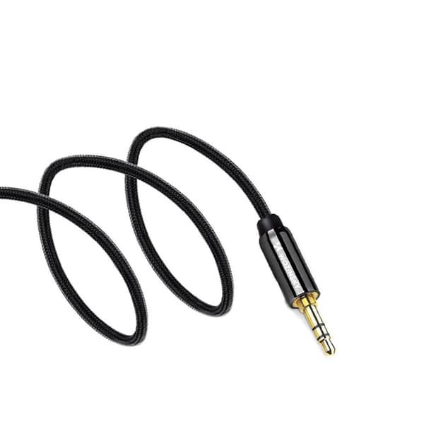 Wozinsky vinklet AUX-kabel (hann-hann) mini jack-kabel 2 m sort