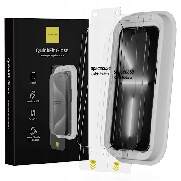 Spacecase Quickfit Härdat Glas För Iphone 13 13 Pro 14 Se4 2025