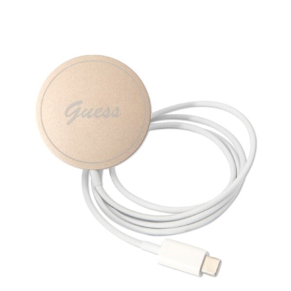 Guess sett MagSafe lader + etui for iPhone 14 Plus 6.7 hvit marmortelefon (GUBPP14MHMEACSH)