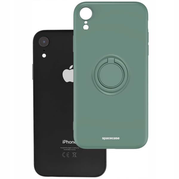 Spacecase Silikonfodral För Iphone Xr Mörkgrönt Skydd