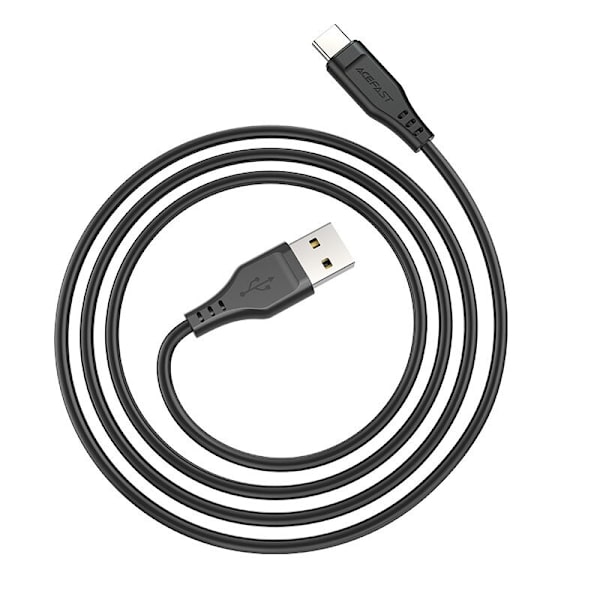 ACEFAST KABEL LANG STÆRK HOLDBAR USB - USB C 1.2M, 3A SORT