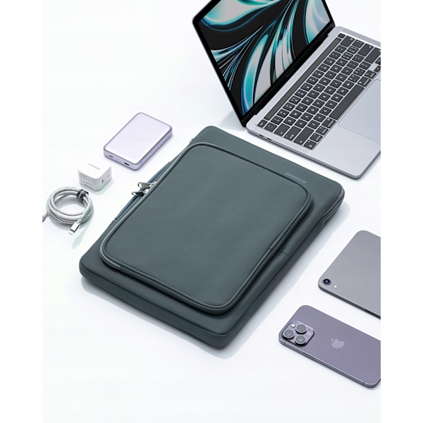 INNOSTYLE LAPTOPVÄSKA 13" VATTENTÄTT FODRAL OMNIPROTECT GRÅ