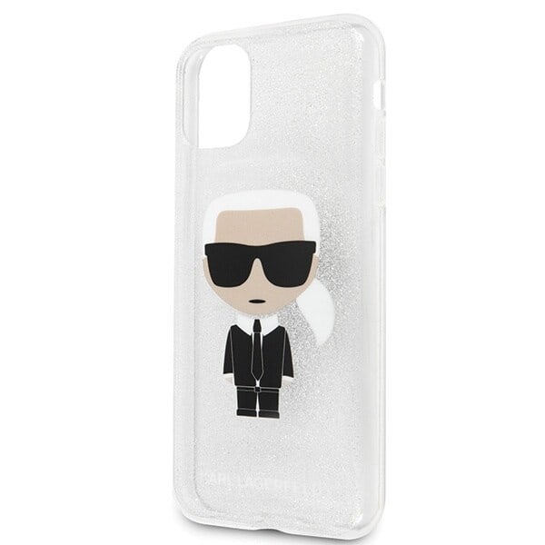 Karl Lagerfeld KLHCN65TPUTRIKSL iPhone 11 Pro Max sølv/sølv Glitter Ikonik Karl