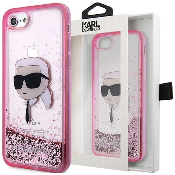 Karl Lagerfeld KLHCI8LNKHCP deksel iPhone 7/8/ SE 2020 / SE 2022 - rosa Glitter Karl Head