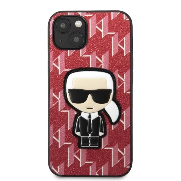 KARL LAGERFELD MONOGRAM IKONIK PATCH COVER TIL IPHONE 13 - RØD