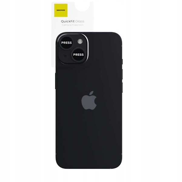 Spacecase Quickfit Härdat Glas För Kamera För Iphone 14 14 Plus Svart