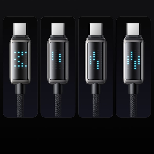 MCDODO USB-C SNABBLADDNINGSKABEL FÖR SAMSUNG APPLE USB TYP C 100W 1M LED
