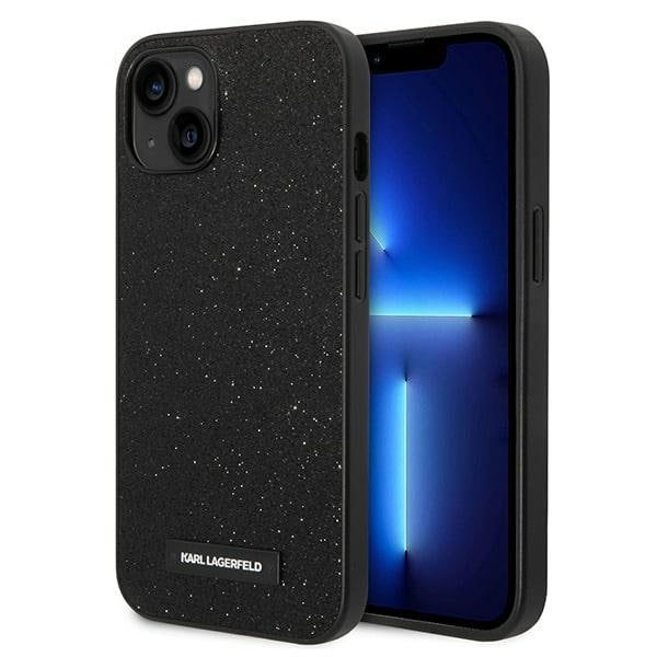 Karl Lagerfeld KLHCP14MG2ELK iPhone 14 Plus 6.7 Hard Deksel Svart/Sort Glitter Plaque Logo
