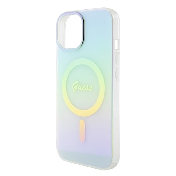 Guess GUHMP15SHITSQ iPhone 15 6.1 turkis/turkis hardt deksel IML Iridescent MagSafe