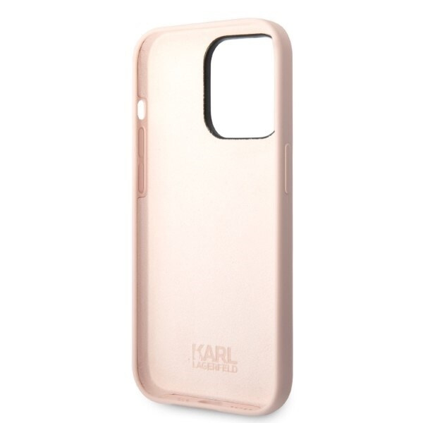 Karl Lagerfeld KLHCP14XSNCHBCP iPhone 14 Pro Max 6.7 hardt deksel rosa/rosa silikonkuppel