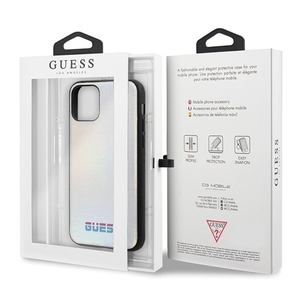 Guess GUHCN65BLD iPhone 11 Pro Max sølv/sølv hardt skall iriserende