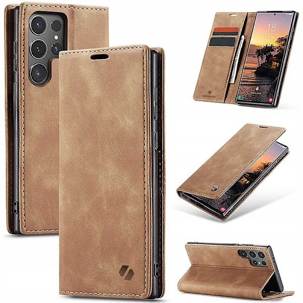 Spacecase Pålbocksväska För Samsung Galaxy S24 Ultra Väska Brunt