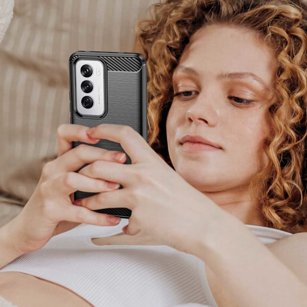 Spacecase Carbon Case Till Oppo Reno 12 5G Svart Skydd