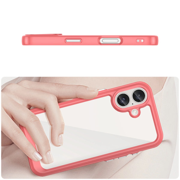 OUTER SPACE CASE MED GELÉRAMME TIL IPHONE 16 PLUS - RØD