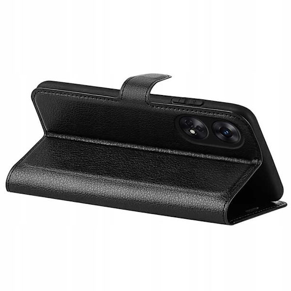 Litchi-Fodral För Oppo Reno 8T Black Protective