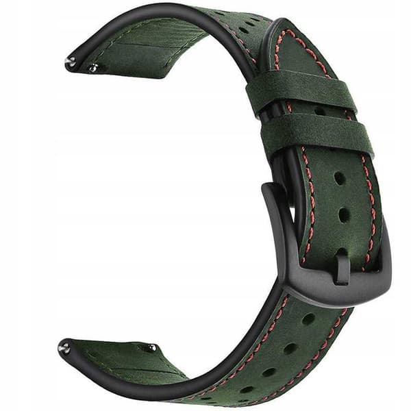 Spacecase Klorrem 20 Mm Elegance Grönt Läder För Apple Watch