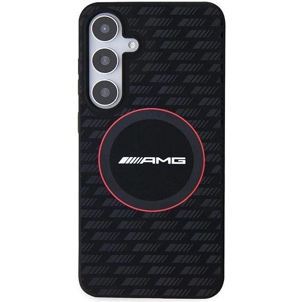 AMG Silikon Carbon Pattern MagSafe-deksel til Samsung Galaxy S24+ - Svart