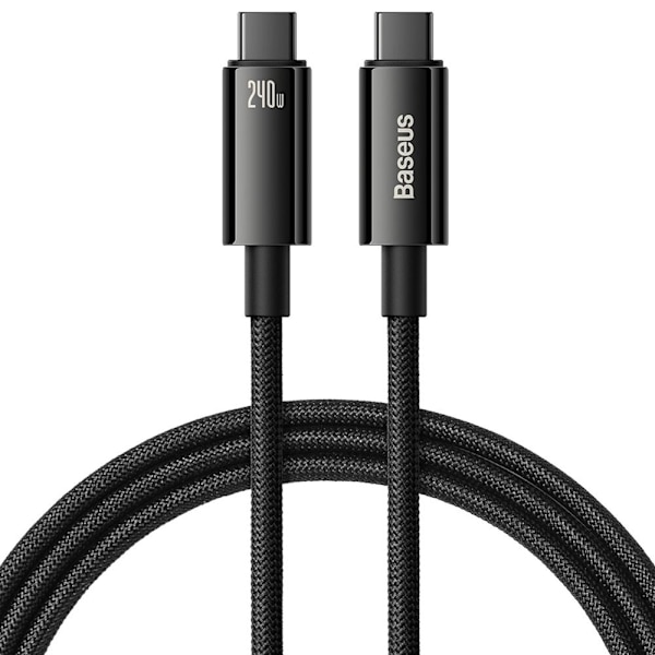 USB C - USB C-kabel 480Mb/s 240W 1m Baseus Tungsten Gold CAWJ040101 - svart