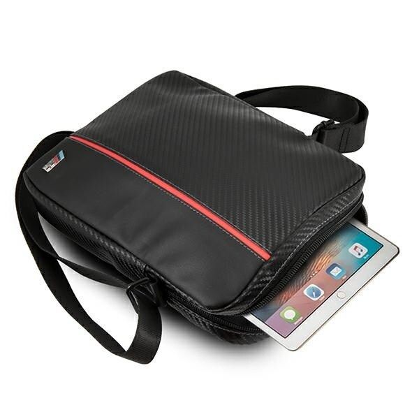 BMW Carbon / Red Stripe bag for nettbrett 10 - svart