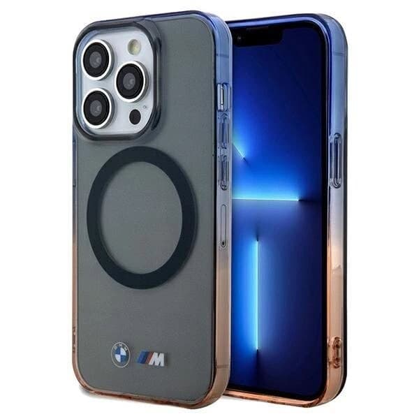 BMW Gradient Bumper MagSafe beskyttelsesdeksel til iPhone 15 Pro Max - grå