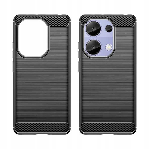 Spacecase Carbon Case Cover För Poco M6 Pro 4G Svart