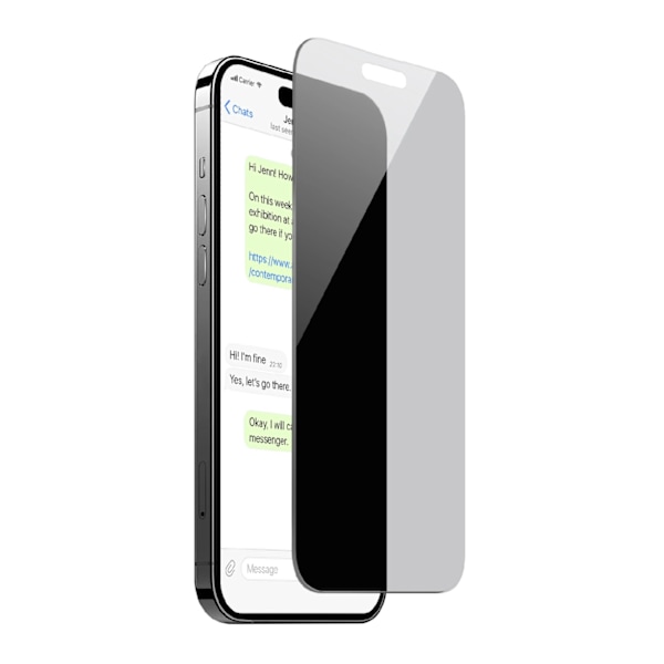 PURO PRIVACY HÆRDET GLAS TIL IPHONE 16 PLUS / IPHONE 15 PLUS