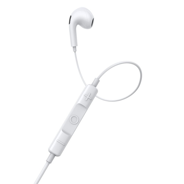 Baseus Encok H17 kablede hodetelefoner 3,5 mm minijack hvit (NGCR020002)