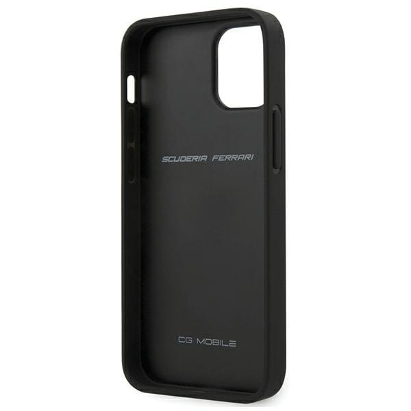 FERRARI ON TRACK PU CARBON ETUI TIL IPHONE 12 MINI - SORT