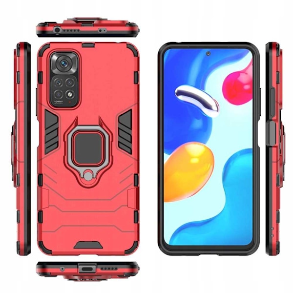 Spacecase X-Ring Case Redmi Note 11 11S Telefonskäll Röd
