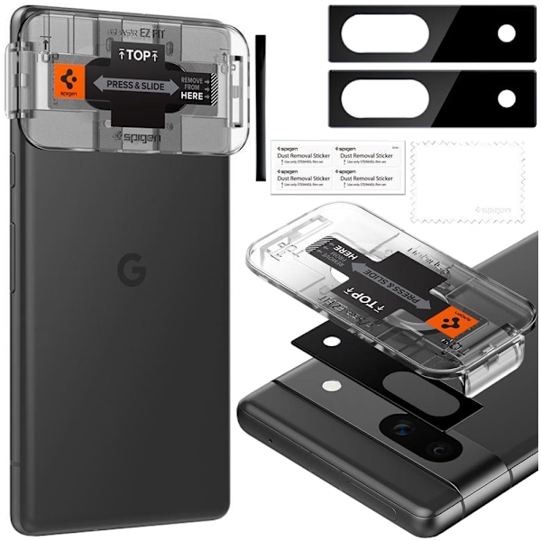 CAMERA COVER SPIGEN OPTIK.TR ”EZ FIT” CAMERA PROTECTOR 2-PAK GOOGLE PIXEL 7A SORT