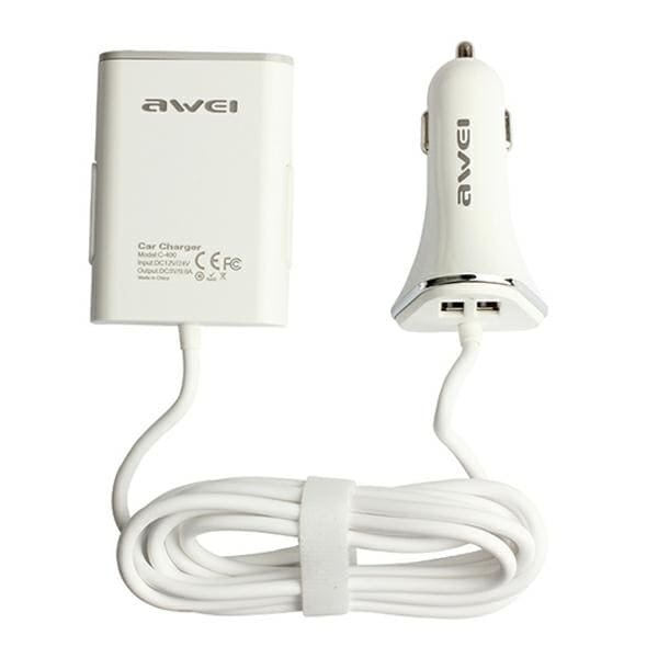 AWEI trevligt. ensam. C-400 9.6A 4xUSB High Speed ​​​​vit/vit