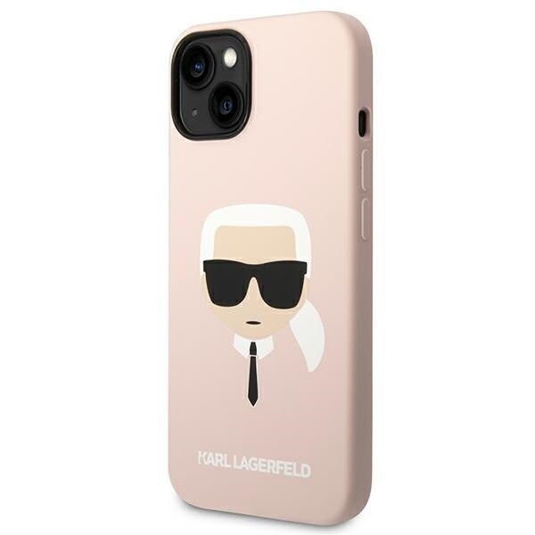 Karl Lagerfeld KLHMP14MSLKHLP iPhone 14 Plus 6.7 hardt etui rosa/rosa silikon Karl`s Head Magsafe