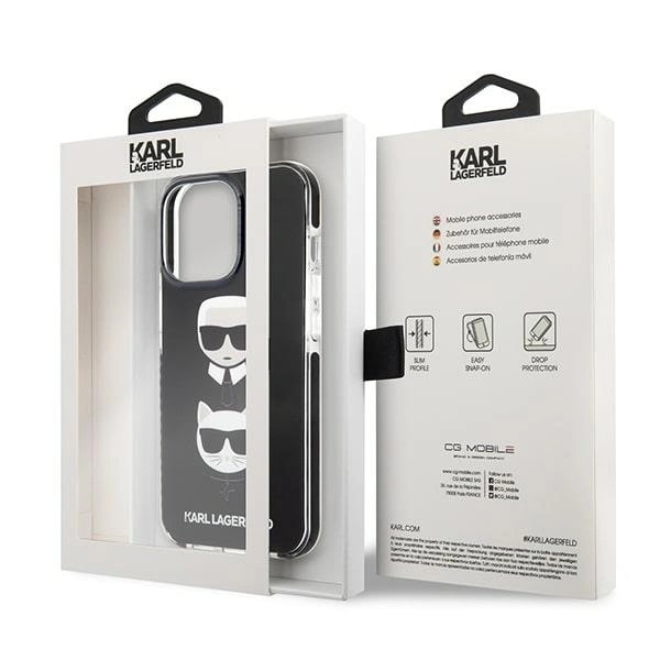 KARL LAGERFELD KARL&CHOUPETTE HEAD COVER TIL IPHONE 13 PRO / IPHONE 13 - SORT