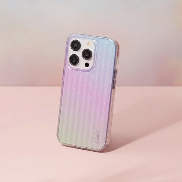 UNIQ COEHL LINEAR COVER TIL IPHONE 14 PRO - BLÅ OG PINK