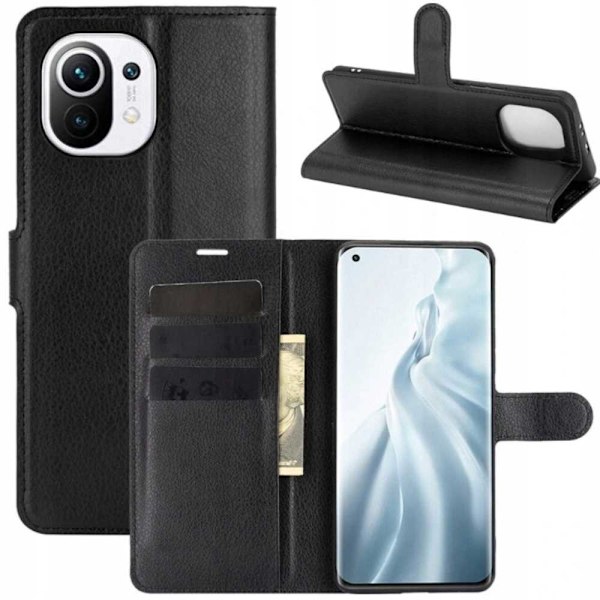 Litchi Skydd För Xiaomi Mi 11 Phone Svart