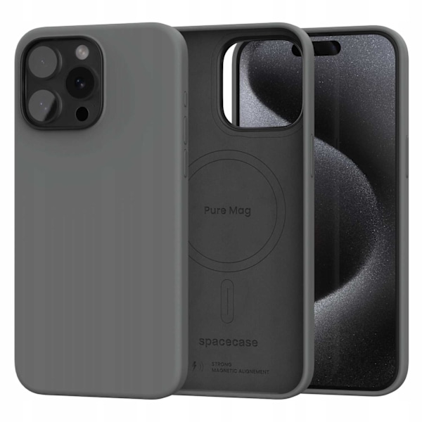 Spacecase Case Cover Till Iphone 15 Pro Max Sc Pure Mag Grå