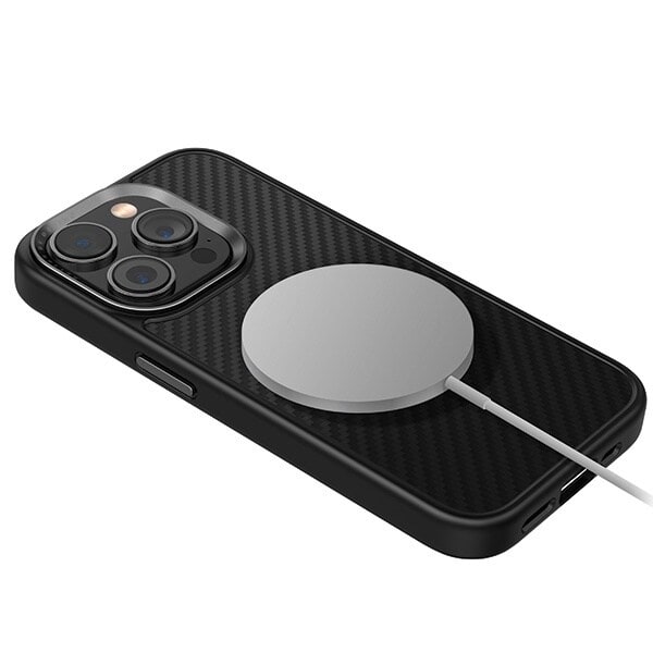UNIQ-deksel Keva iPhone 15 Pro Max 6.7 Magclick Oppladbar svart/kullsvart