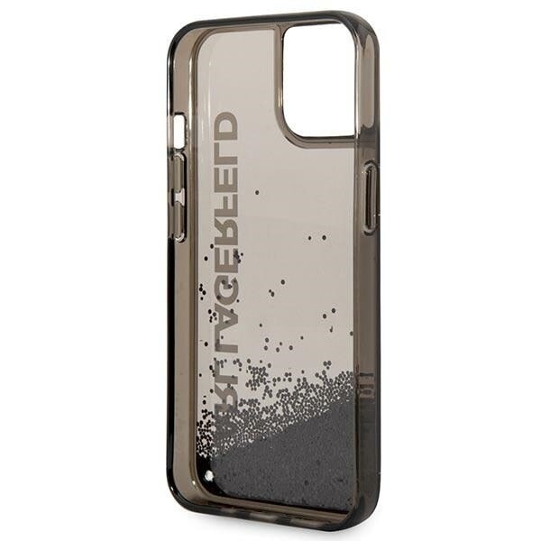 KARL LAGERFELD LIQUID GLITTER ELONG ETUI TIL IPHONE 14 PLUS - SORT