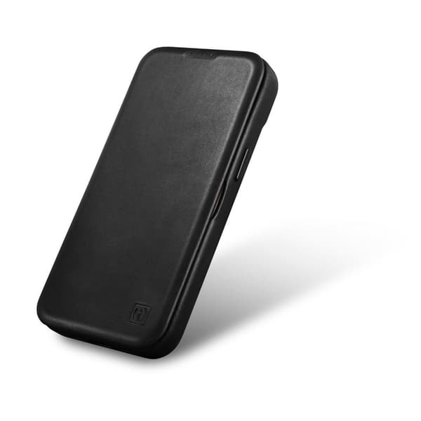 ICARER CASE CASE LÆDERCOVER MED MAGSAFE TIL IPHONE 14+ SORT