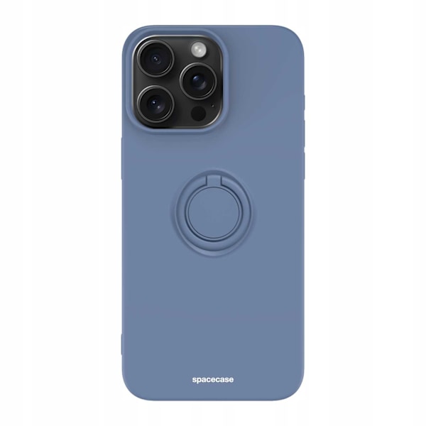 Spacecase Silikon Ringfodral För Iphone 15 Pro Max Blue Case Cover