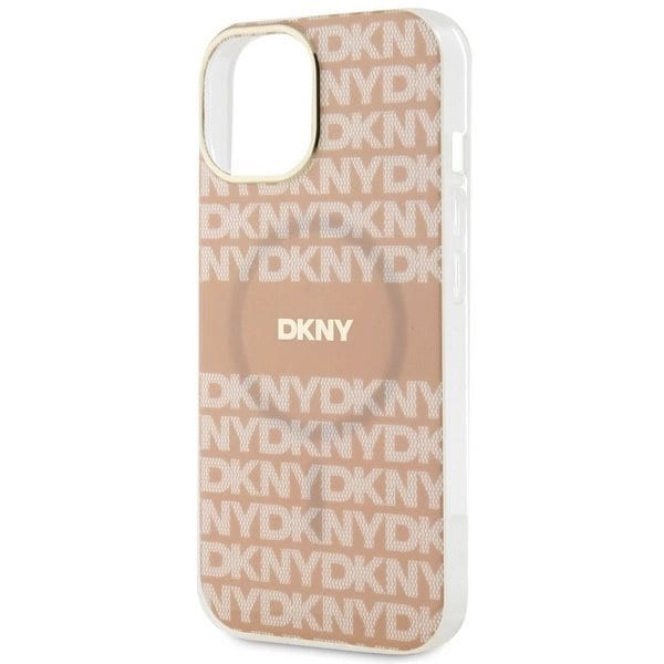 DKNY IML Mono & Stripe MagSafe beskyttelsesveske for iPhone 15/14/13 - Rosa